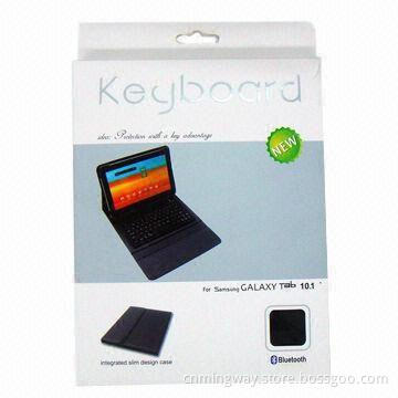 Leather case with Bluetooth keyboard for Samsung Galaxy Tab P7510/P7500